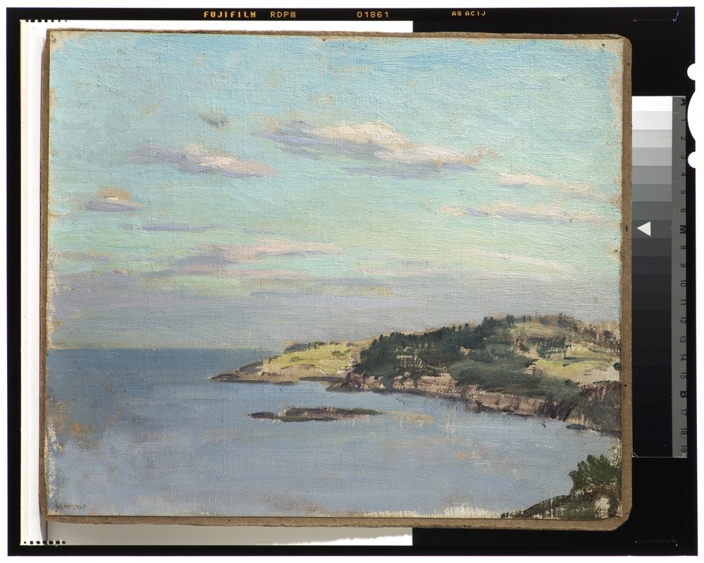 Wandbild Leinwand 60x90cm - Der Landeplatz Von Willard Leroy Metcalf